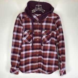 Columbia Canyon Point II Shirt Jacket Red Plaid Size Small